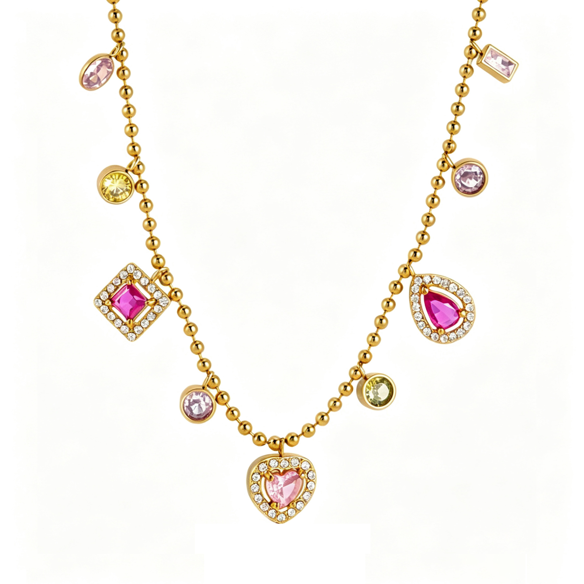 Aurora Gemstone Pendant Necklace | Vinajewelry