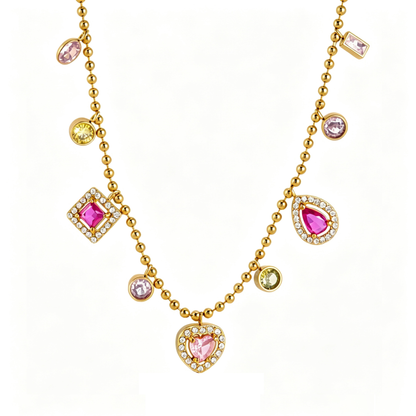 Aurora Gemstone Pendant Necklace | Vinajewelry
