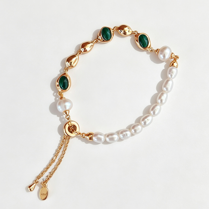 Ondine Pearl Malachite Bracelet