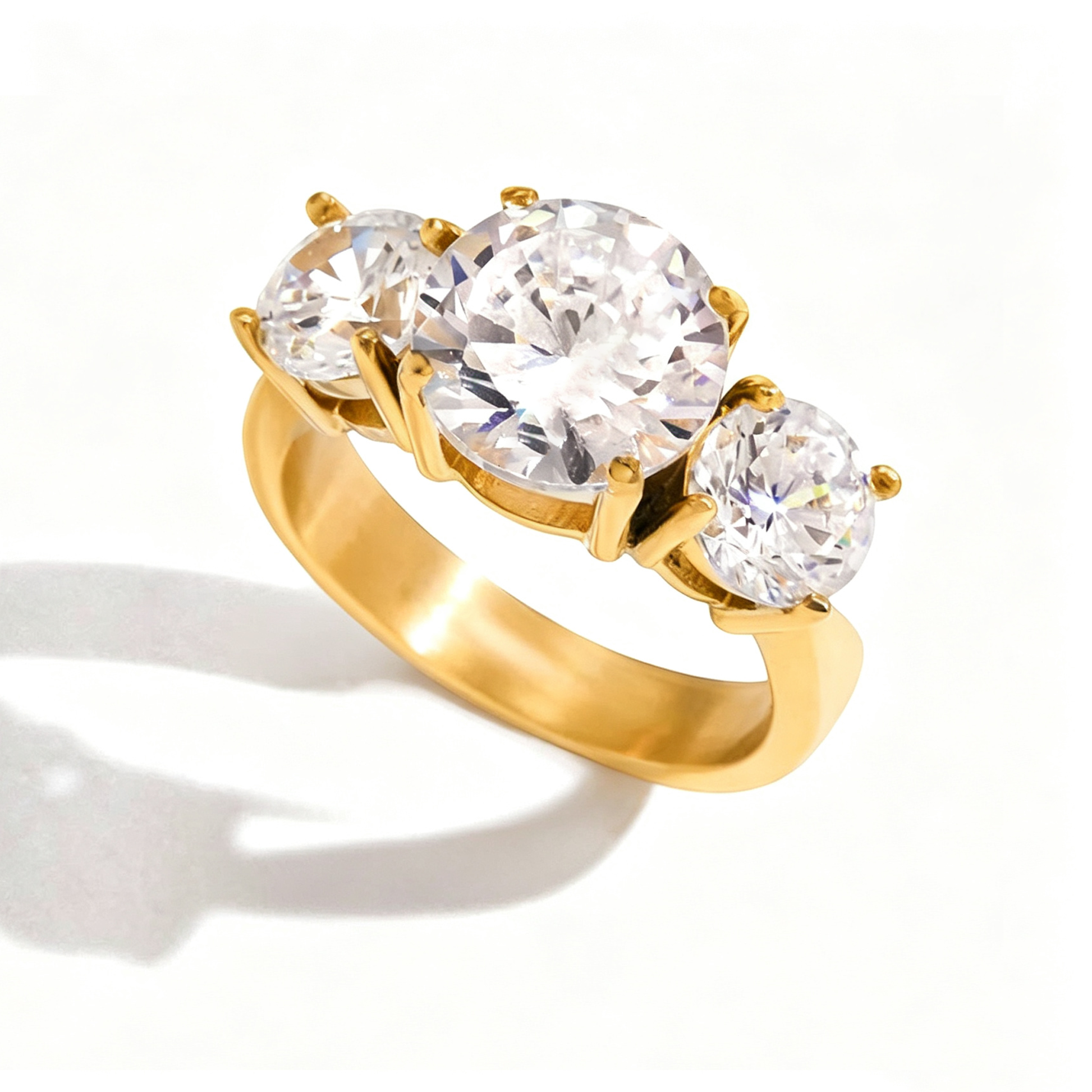 Anya Diamond Ring | 18K Gold Stainless Steel | Vinajewelry