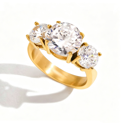 Anya Diamond Ring | 18K Gold Stainless Steel | Vinajewelry
