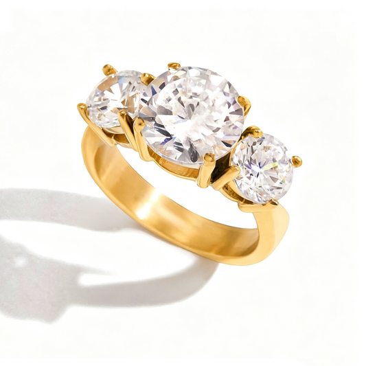 Anya Diamond Ring | 18K Gold Stainless Steel | Vinajewelry