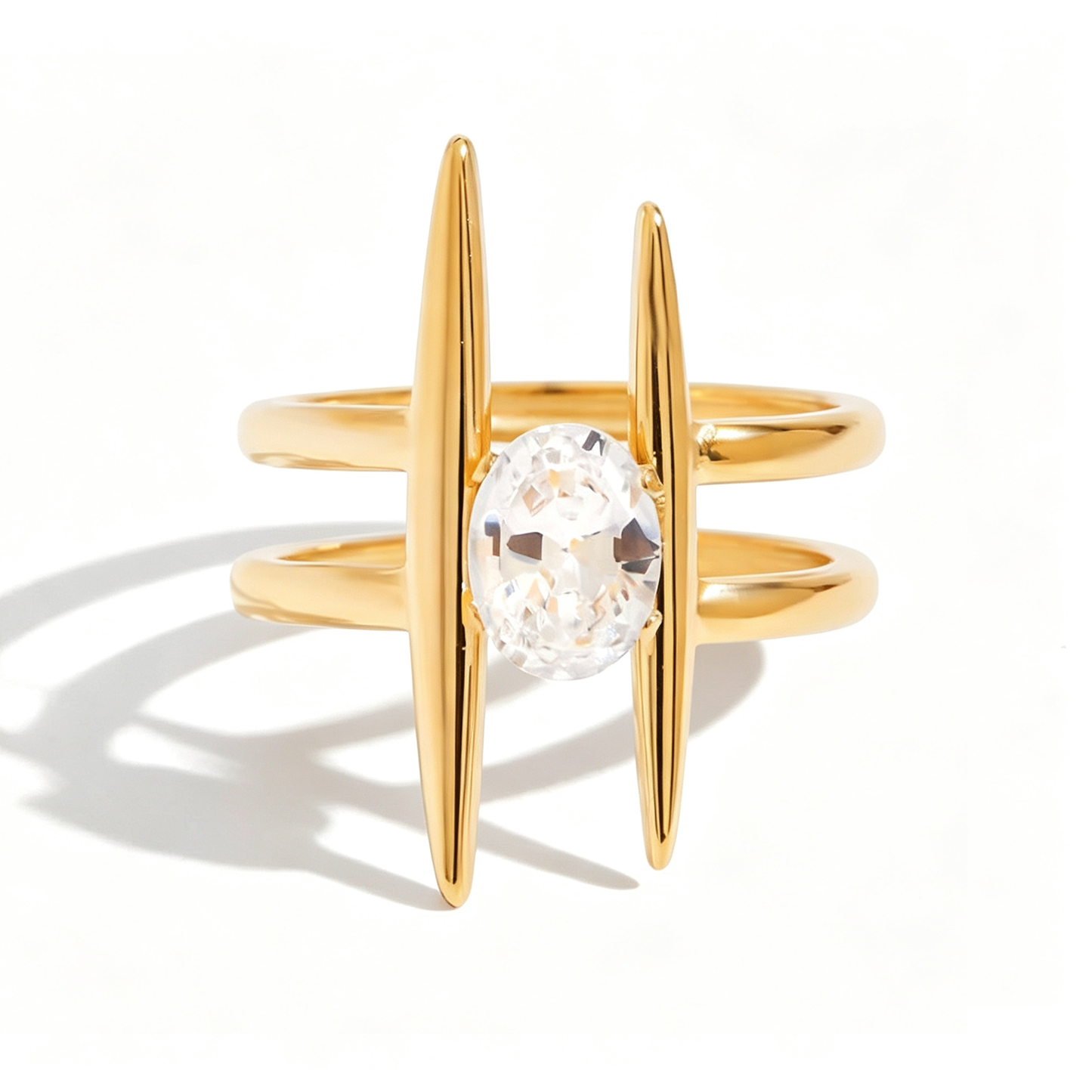 Zuri Open Diamond Ring | 18K Gold Stainless Steel | Vinajewelry