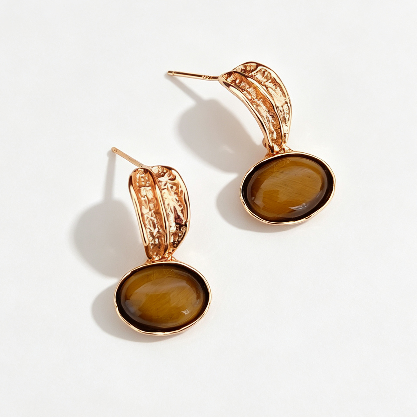 Antoinette Tiger's Eye Earrings