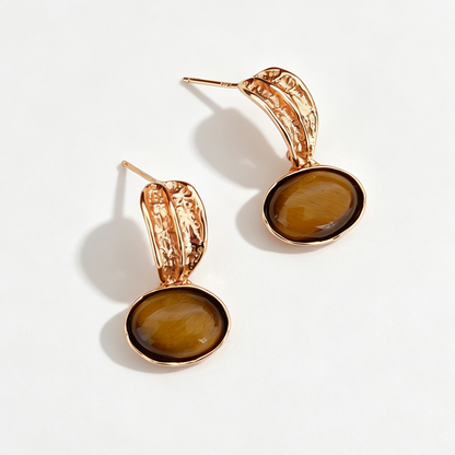Antoinette Tiger's Eye Earrings