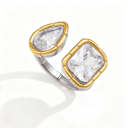 Aura diamond open ring