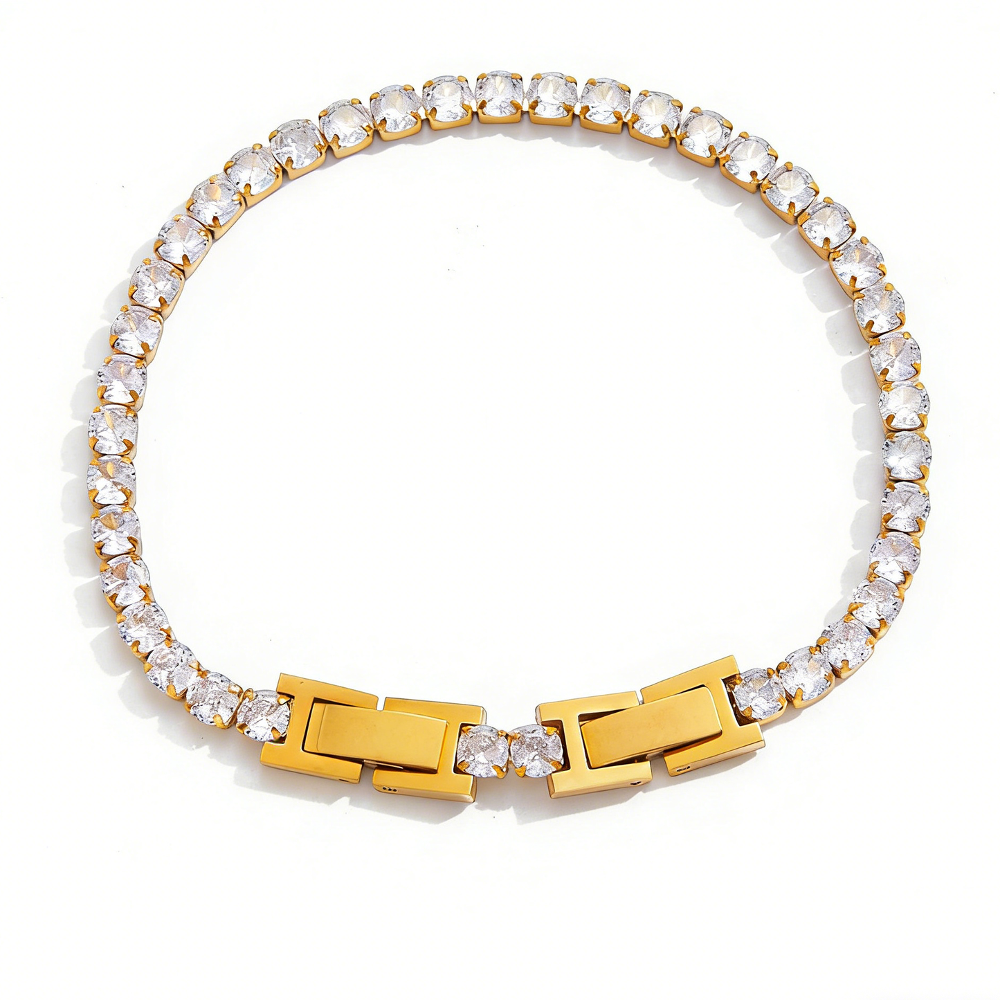 Elise 4mm Diamond Tennis Chain Bracelet