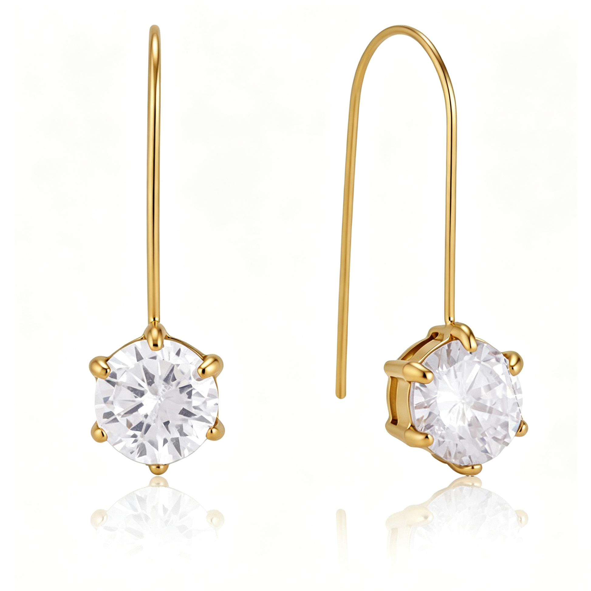 Glint Diamond Dangle Earrings | 18K Gold PVD | Vinajewelry