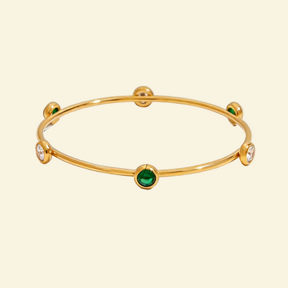 18K Gold Minimalist Gemstone Bracelet - Waterproof | Vinajewelry