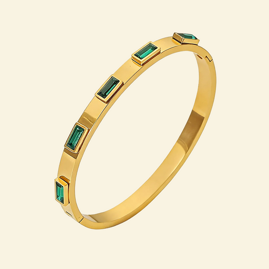 18K Gold Minimalist Gemstone Bracelet - Waterproof | Vinajewelry