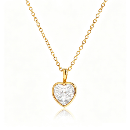 Verona Heart Diamond Pendant Necklace | Vinajewelry