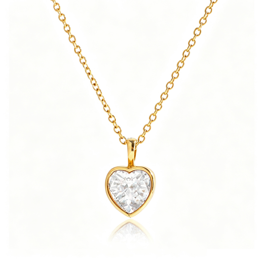 Verona Heart Diamond Pendant Necklace | Vinajewelry