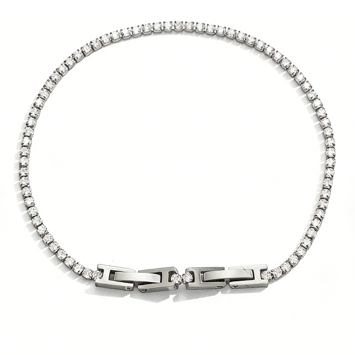 Elise 2mm Diamond Tennis Chain Bracelet