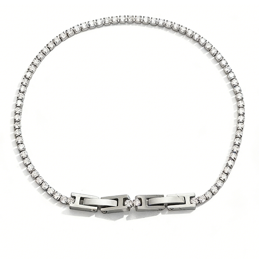 Elise 2mm Diamond Tennis Chain Bracelet