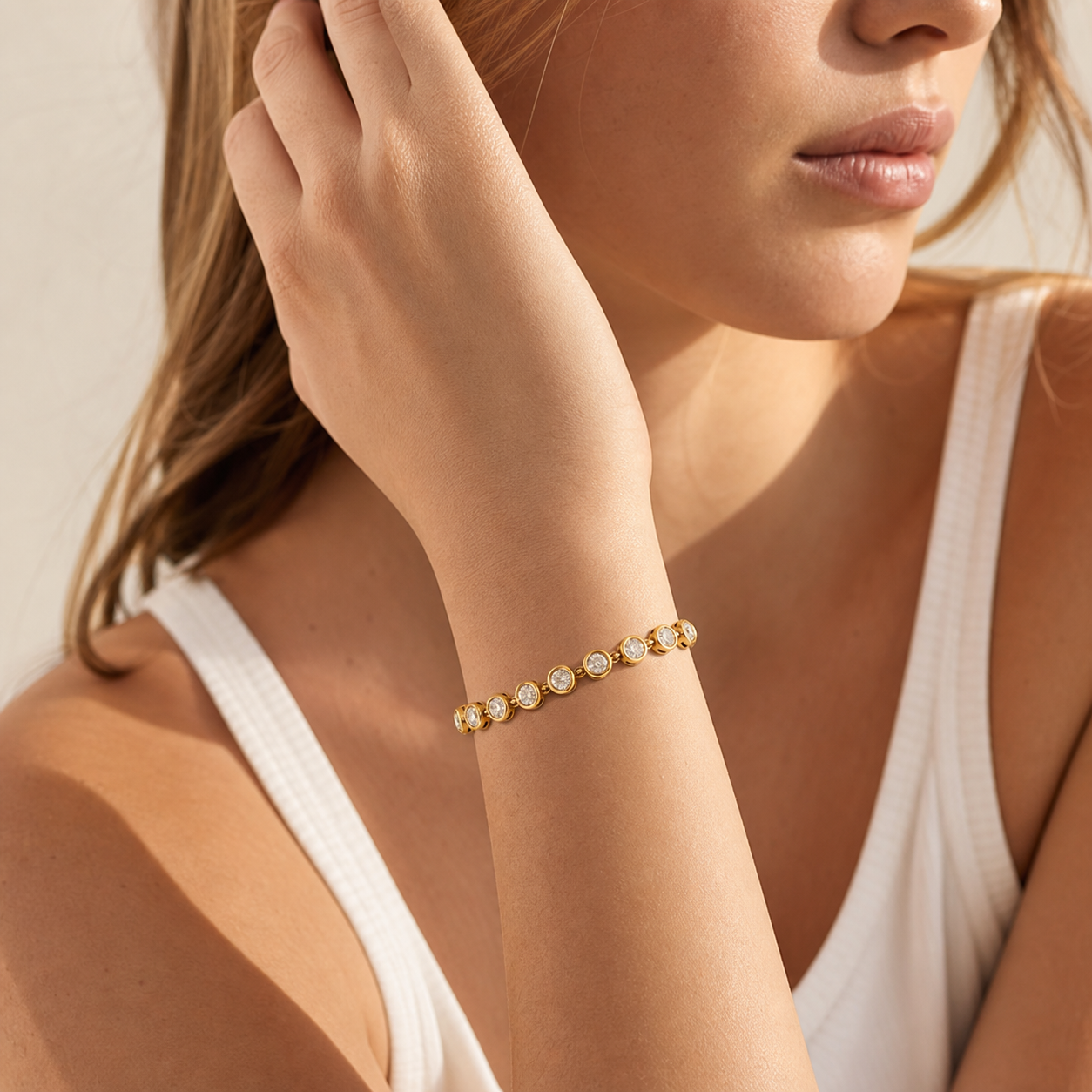 Antoinette Diamond Tennis Chain Bracelet