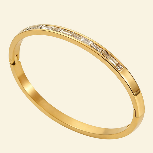 18K Gold Minimalist Diamond Bracelet - Waterproof | Vinajewelry