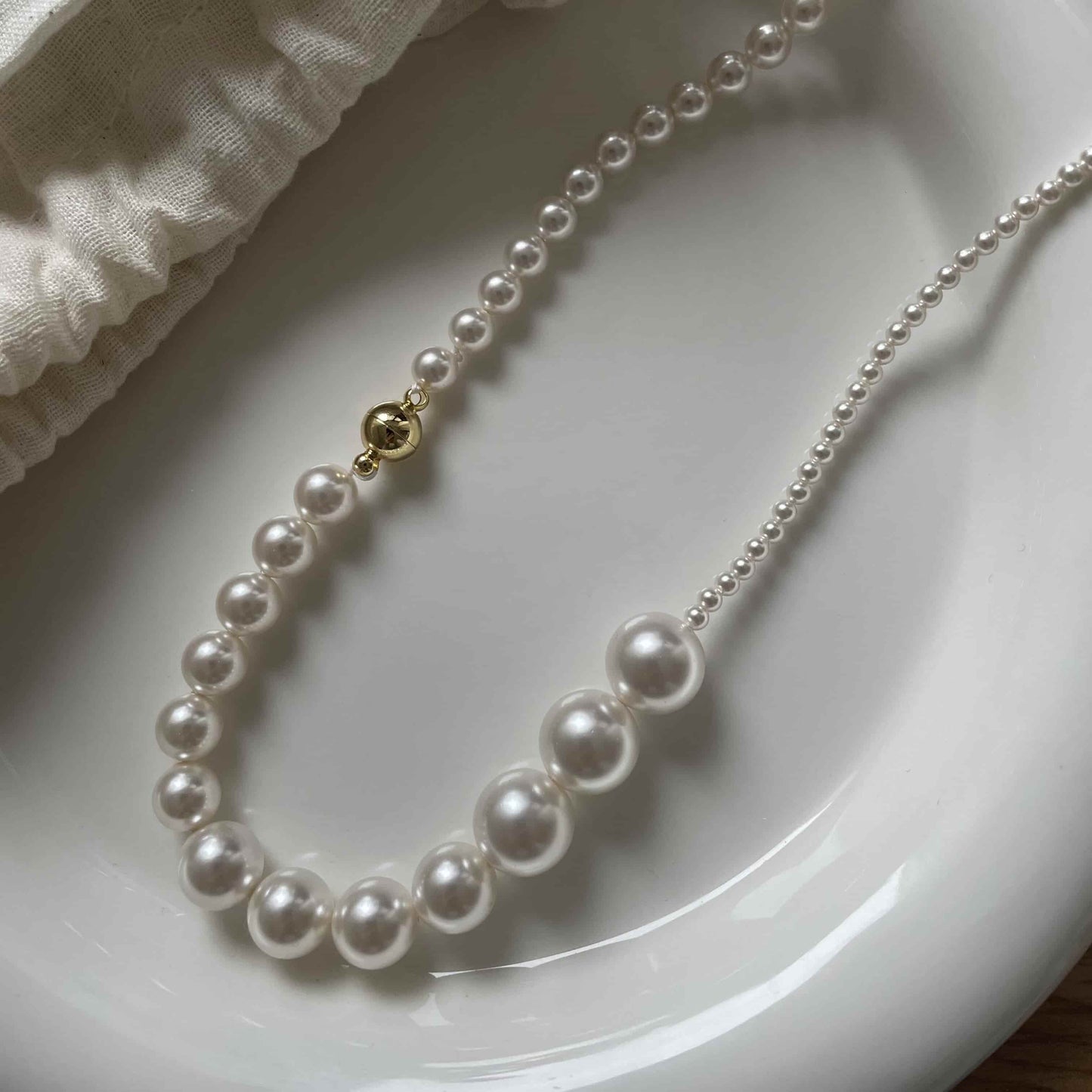 14K Gold Irregular Pearl Necklace - Waterproof Adjustable | Vinajewelry
