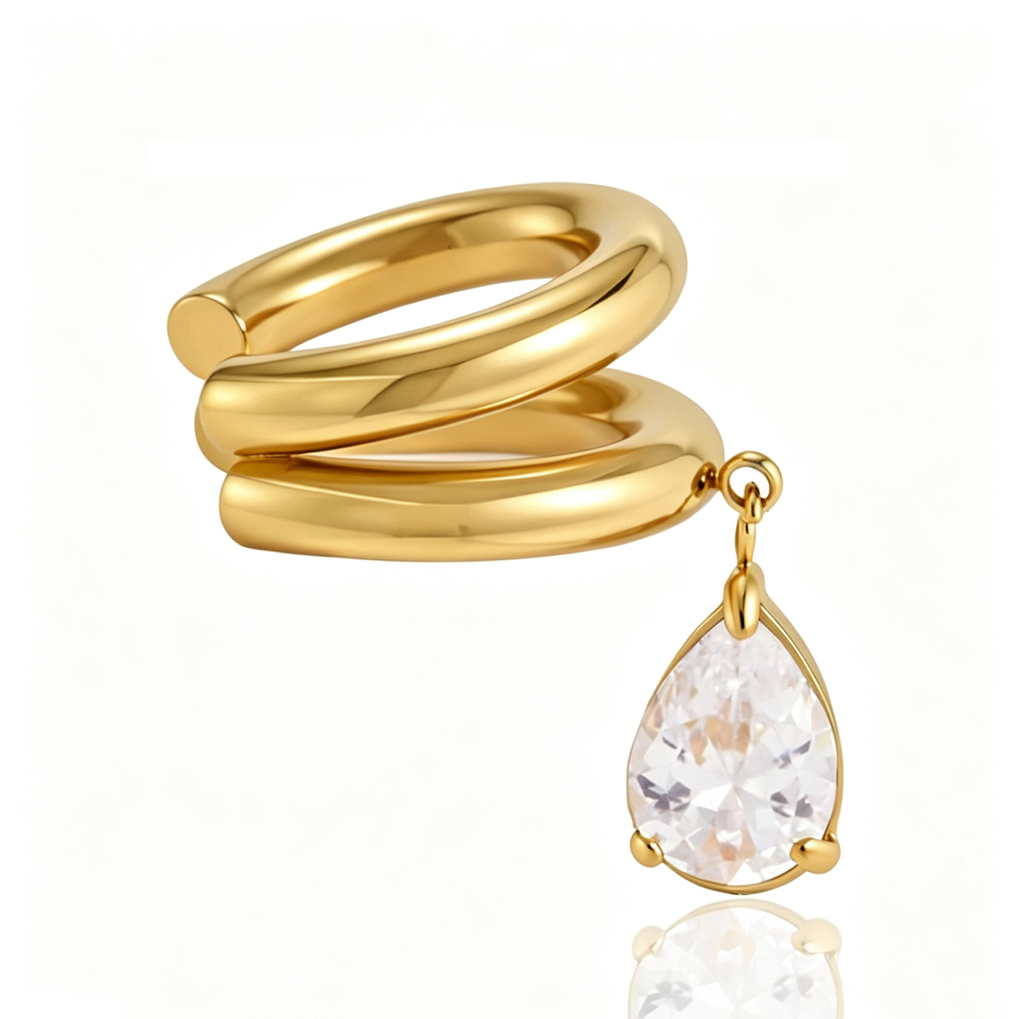 Geneva Diamond Drop Ear Cuffs