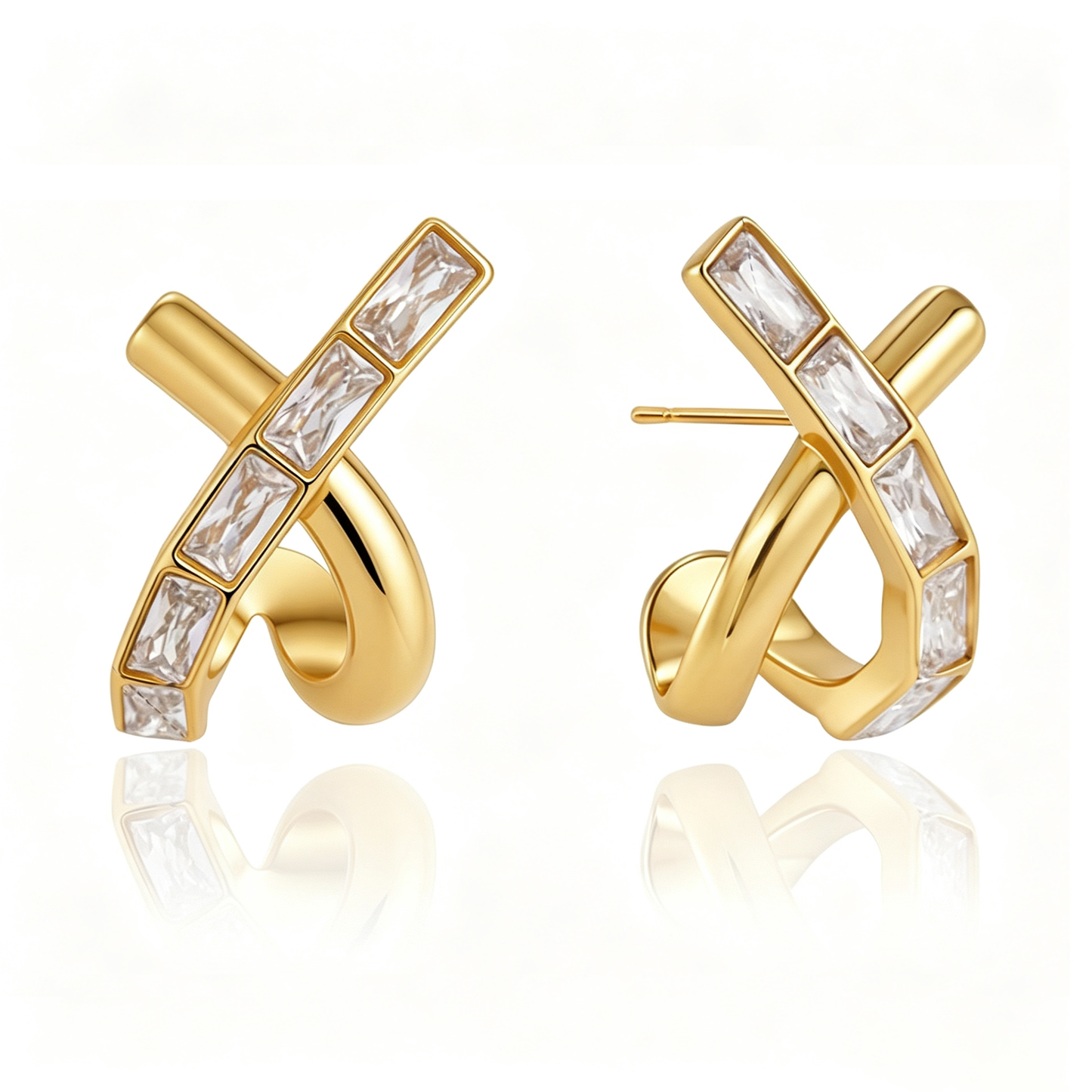 Isolde Minimalist Diamond Stud Earrings