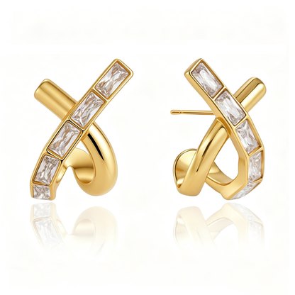 Isolde Minimalist Diamond Stud Earrings