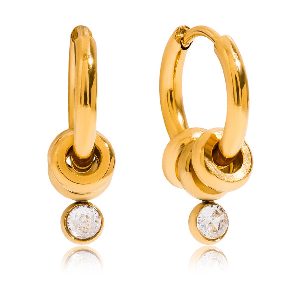 Elle Diamond Hoop Earrings