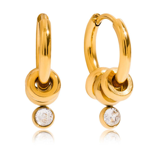 Elle Diamond Hoop Earrings