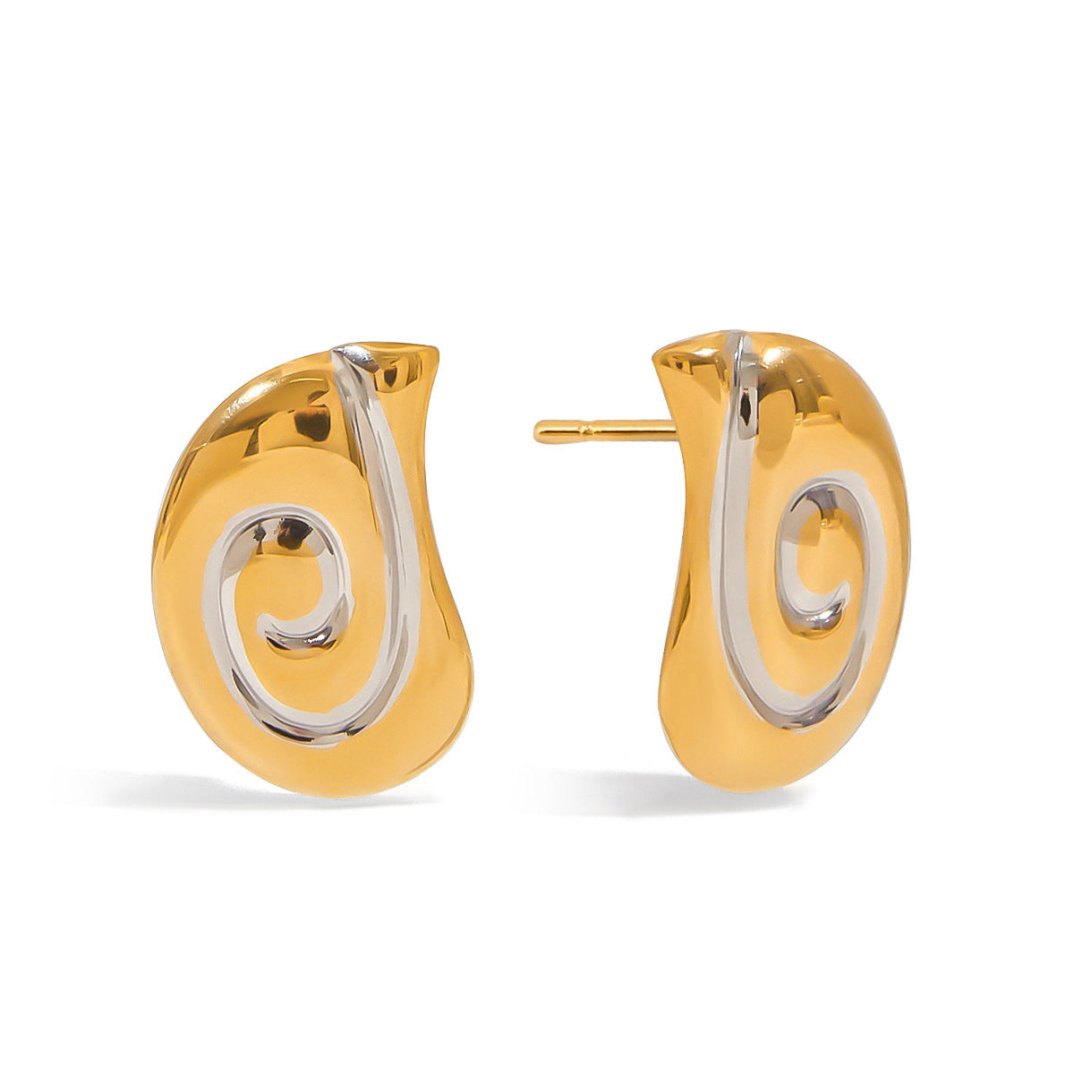 Shell-shaped earrings 18K gold
