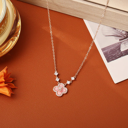 Luxury Diamond Four-Leaf Clover Pendant Necklace in 18k Gold