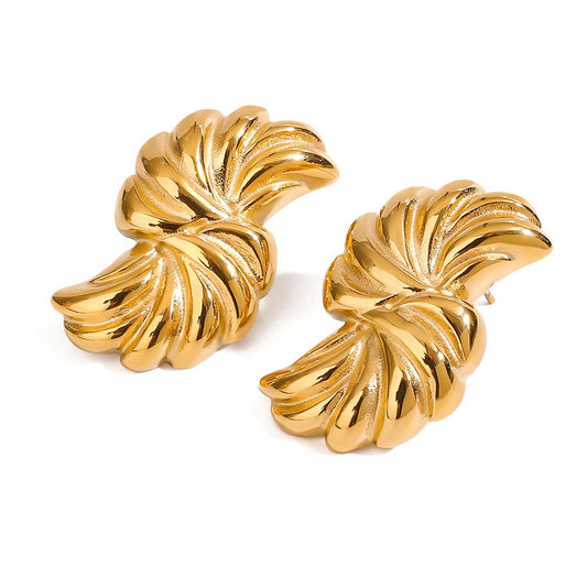 Boucles d'oreilles minimalistes géométriques en or 18 carats