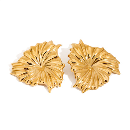 18K Gold Plated Geometric Earrings Waterproof Hypoallergenic 