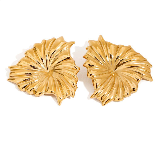 Boucles d'oreilles de luxe en or 18 carats au design géométrique