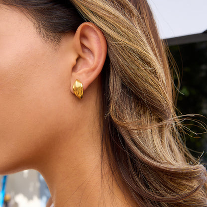 Minimalist Geometric Stud Earrings 18K Gold - Waterproof | Vinajewelry