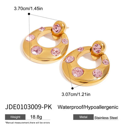 Luxurious diamond hoop earrings 18k gold