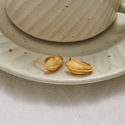 Minimalist Geometric Stud Earrings 18K Gold - Waterproof | Vinajewelry