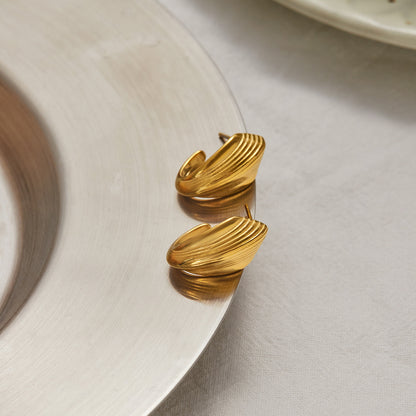 Minimalist Geometric Stud Earrings 18K Gold - Waterproof | Vinajewelry