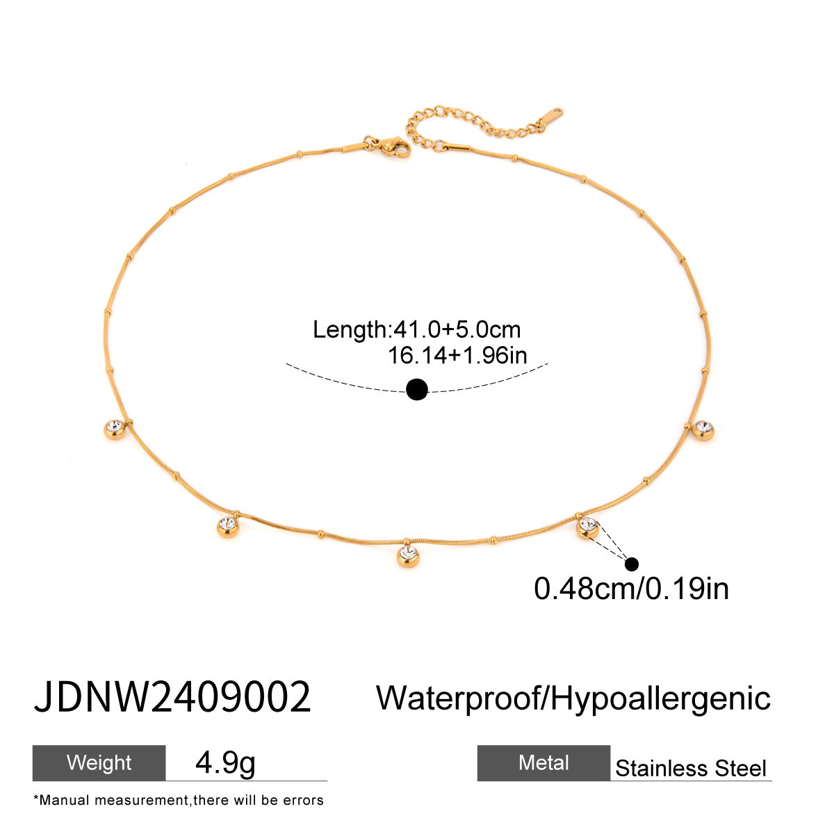 Minimalist diamond pendant clavicle chain necklace in 18k gold