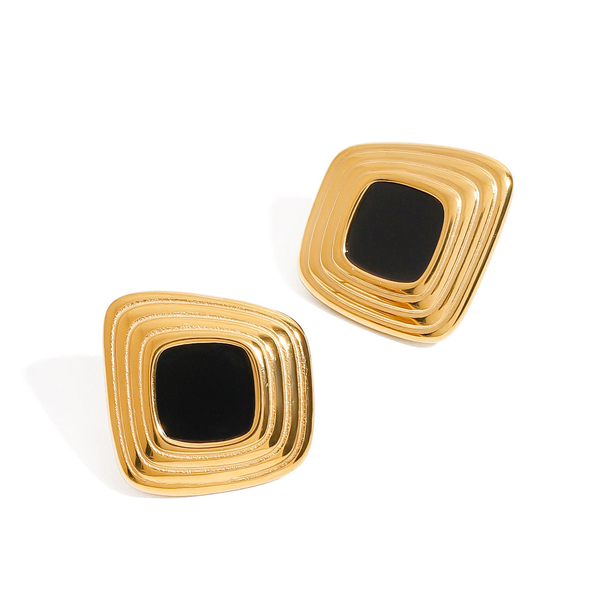 Minimalist geometric earrings 18K gold