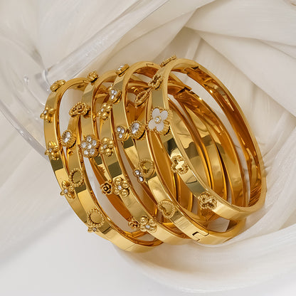 Luxurious heart-shaped diamond bracelet 18k gold