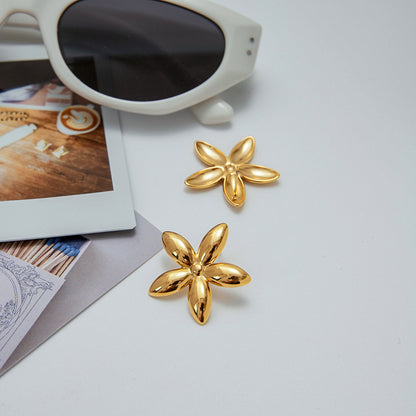 Minimalist Geometric Stud Earrings 18K Gold - Waterproof | Vinajewelry