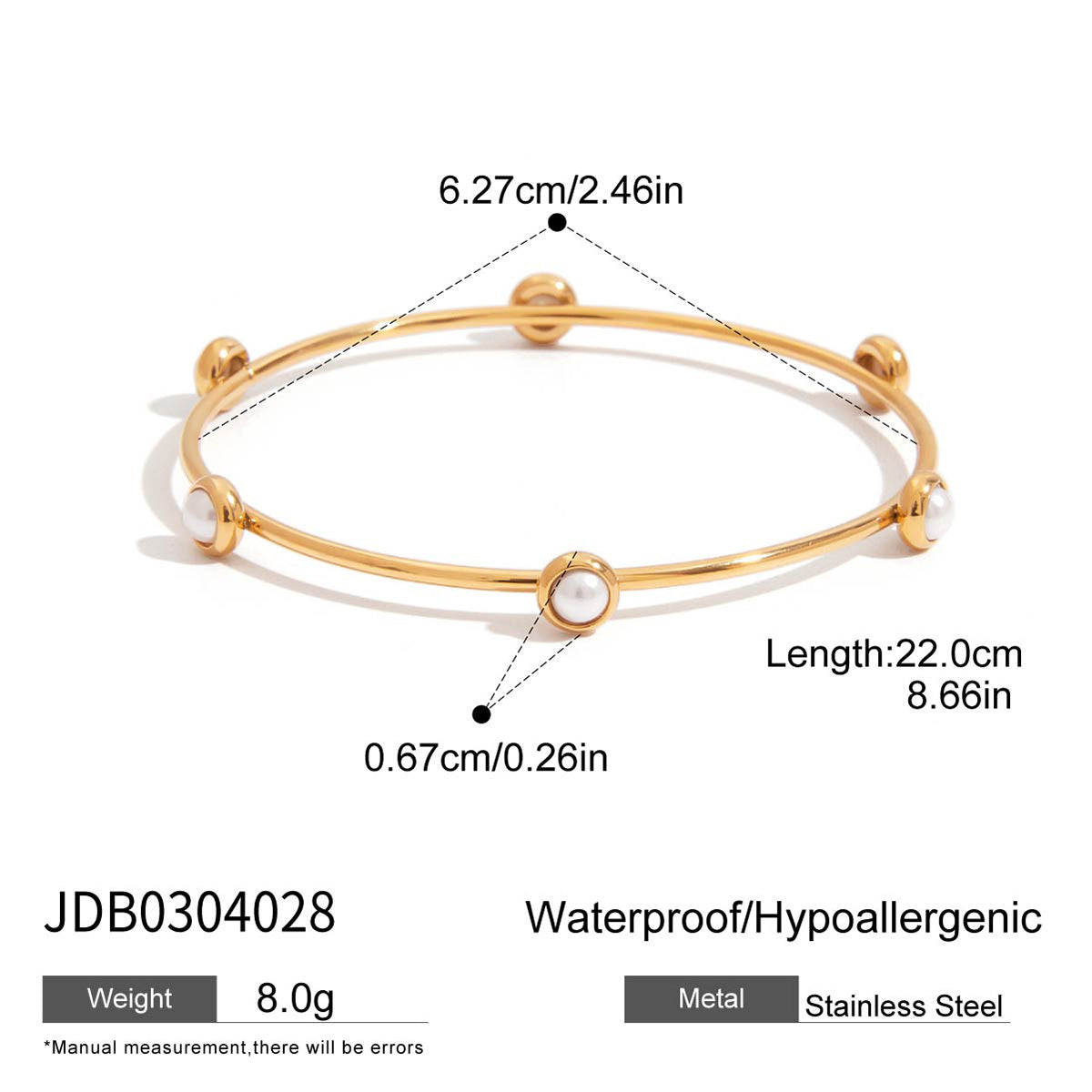 Minimalist 18K Pearl Bracelet