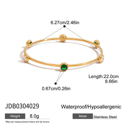 Minimalist 18K Gemstone Bracelet